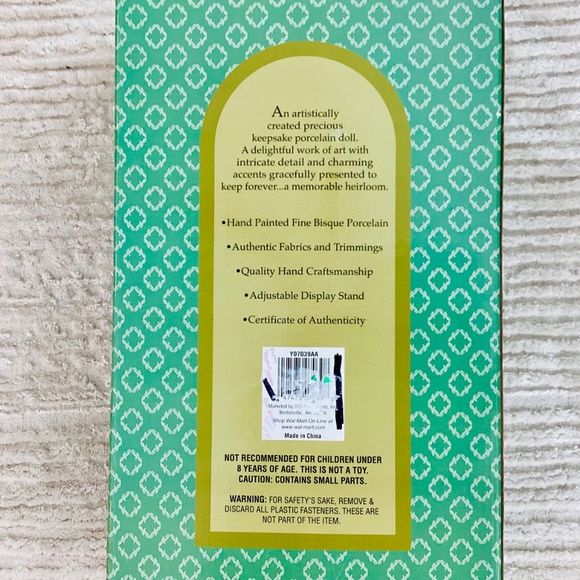 Classic Treasures Bisque Porcelain Doll Green Dress Special Edition Collectible - Picture 7 of 10